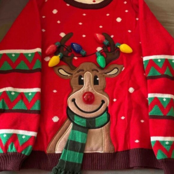 Ugly Christmas Sweaters For Women, Light Up Christmas Sweater, LED - Picture 1 of 8